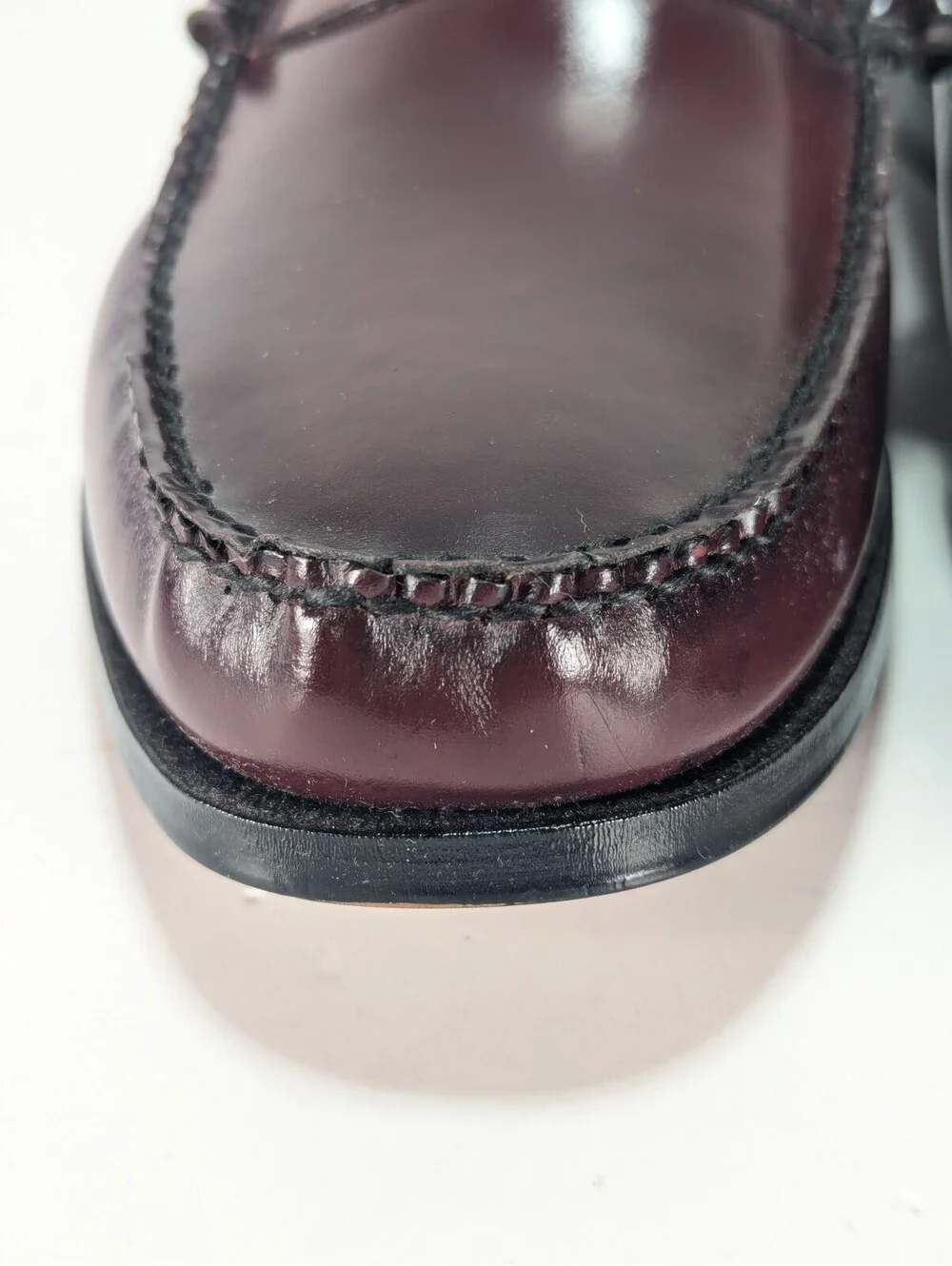 Mens 11EE Penny Loafer STUART McGUIRE Burgundy NWOB Leather Classic Dress Shoe